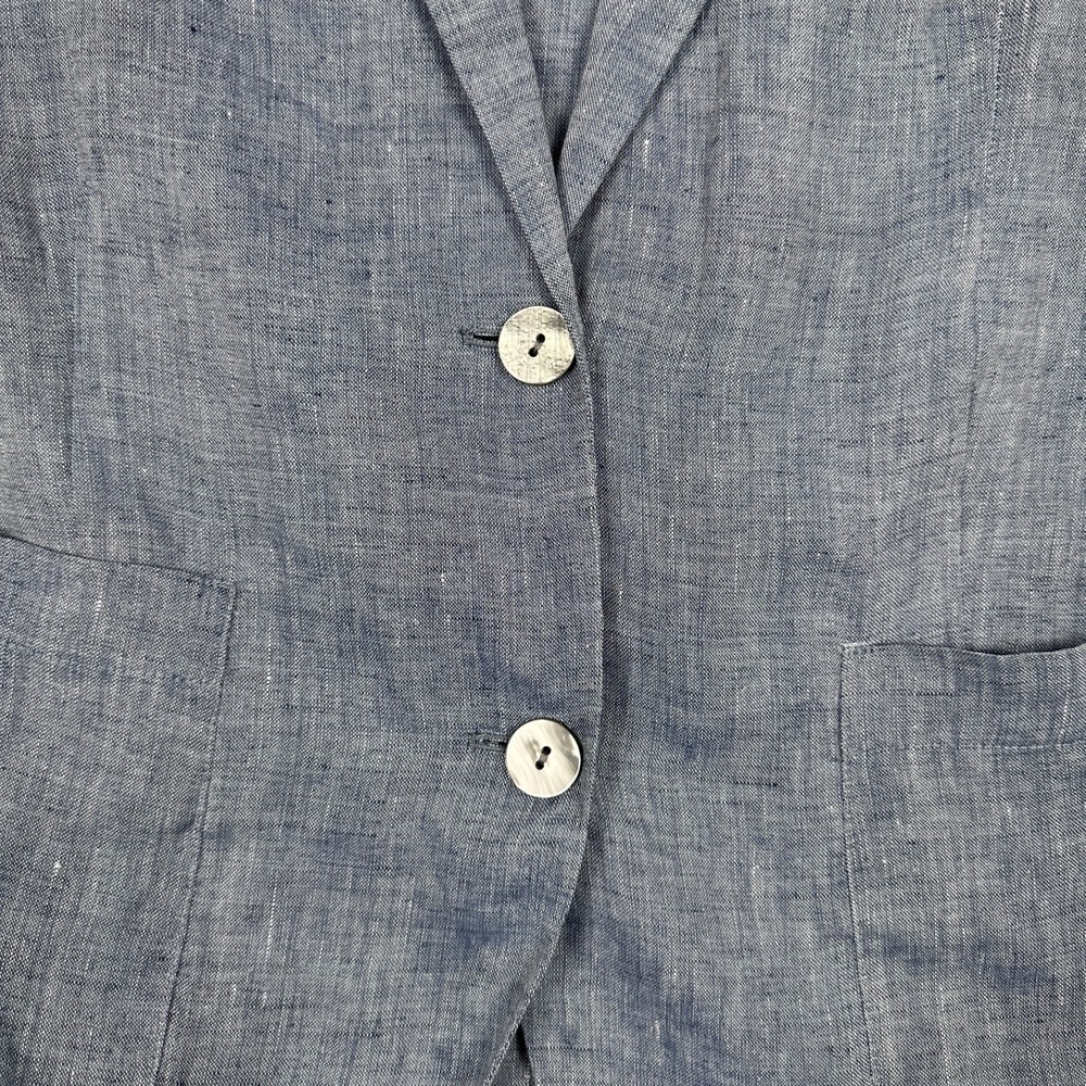 Theory Blazer Jacket Womens 2 Hemp Eco Crunch Lightweight Office Work Academia - Picture 4 of 8